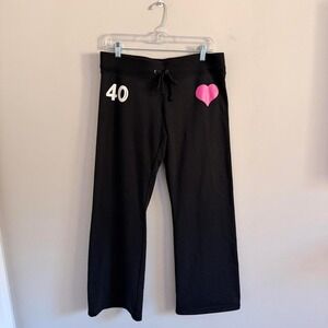 Y2K BLACK NO BOUNDARIES 'I'M A GREAT CATCH' FLARE SWEATPANTS
